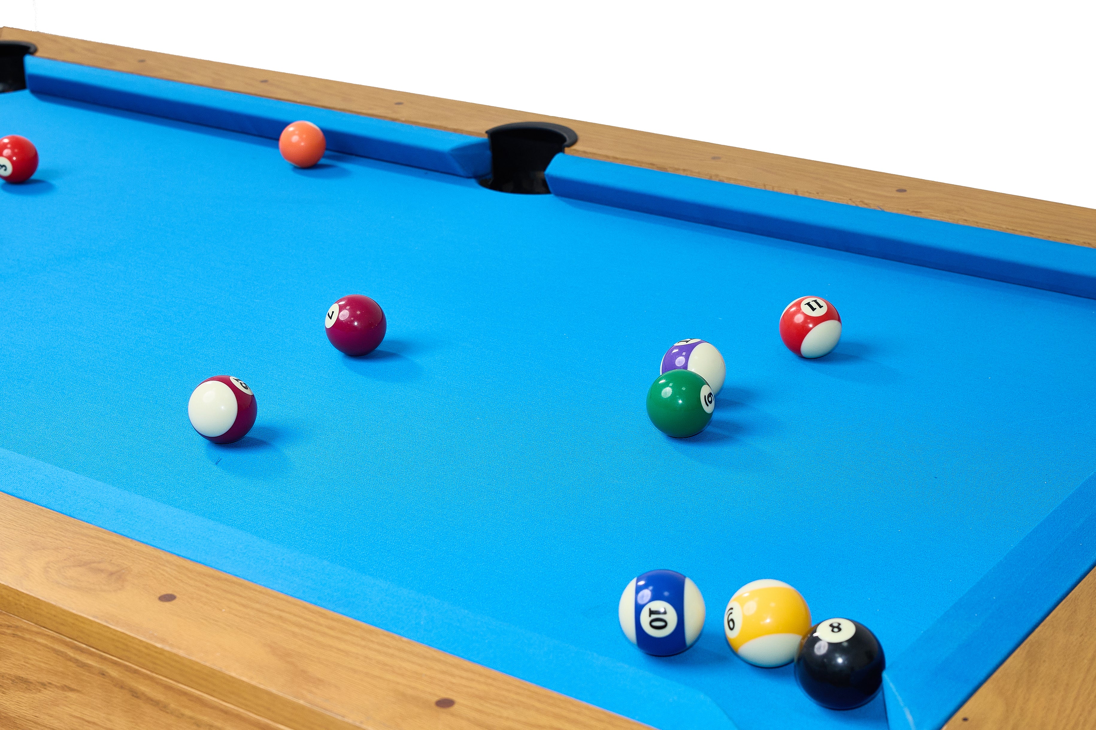 Billard convertible chêne massif 7 ft (table à manger) – ardoise 19 mm, bandes K55