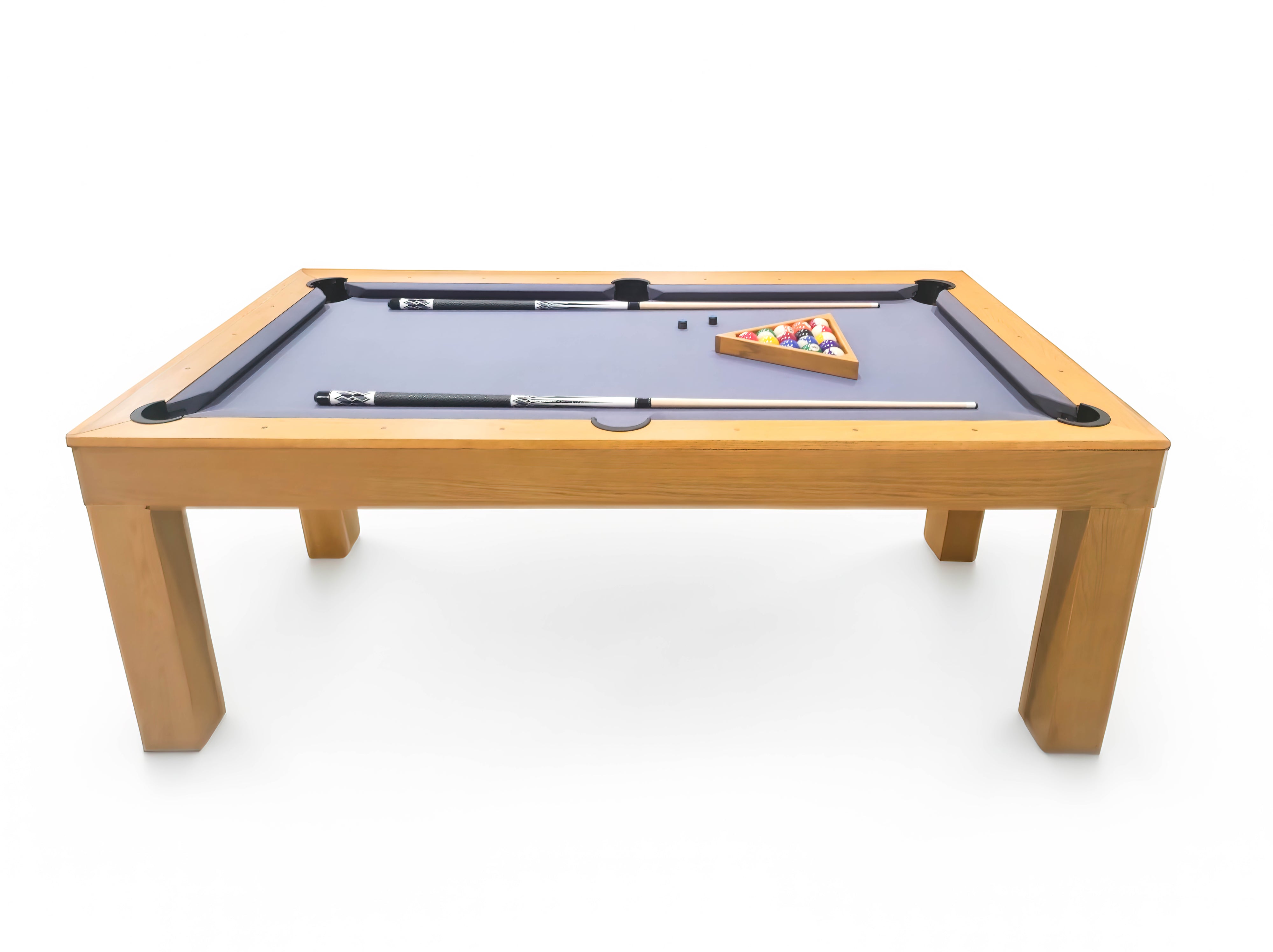 Billard américain en chêne massif convertible
