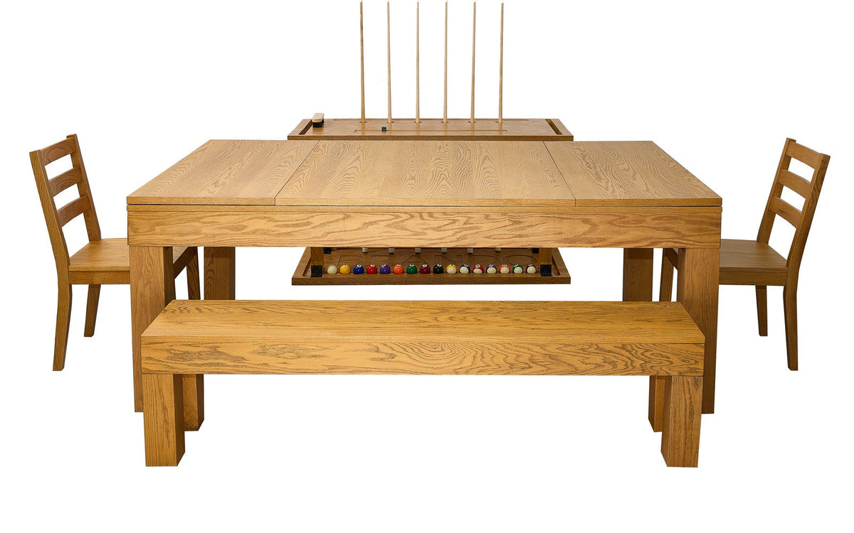 Billard Brando avec plateau, transformé en table à manger